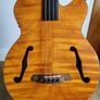 Aria Fretless Acoustic Bass FEB-F2/FL - Electro-Acoustic - Thomastik Strings - Gig Bag Image 6