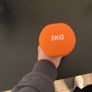 Orange Dumbbell Home Gym Weight 3 KG Image 4