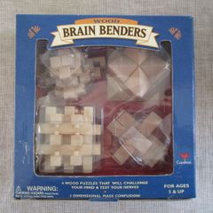 Brain Benders Wooden Puzzles, NEW