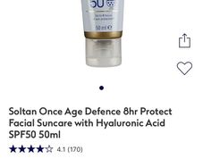 Soltan age defense facial sun cream spf50