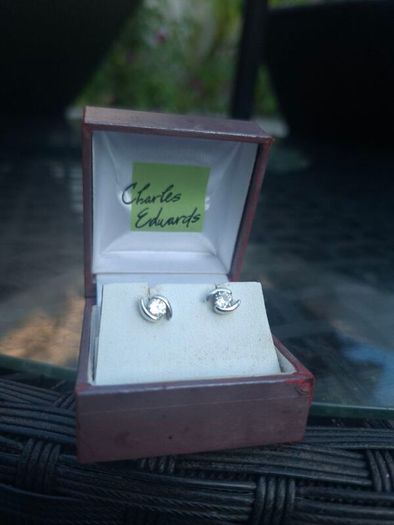 Lovely Vintage Charles Edwards Sterling Silver Earrings