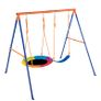 Swing Sets for Backyard 1 Saucer 1 Belt Swing Seat A-Frame Metal Stand Image 10