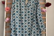 Bnwt white &amp; blue paisley print tunic/dress size 38