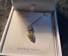 ladies silver chain and pendant