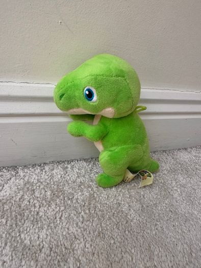 Dinky Dinos Green Dinosaur Plush Soft approx. 15 cm. Used Please see photos