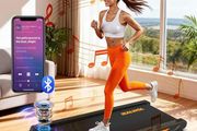 Treadmill with Speaker, 4-in-1 Under Desk Treadmills for Home with App Compatible, 6.2MPH Walking Pad with 10% Incline, LED Display, 2.75HP Brushless Drive, Ultra-Quiet, 12 HIIT Programs