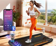 Treadmill with Speaker, 4-in-1 Under Desk Treadmills for Home with App Compatible, 6.2MPH Walking Pad with 10% Incline, LED Display, 2.75HP Brushless Drive, Ultra-Quiet, 12 HIIT Programs