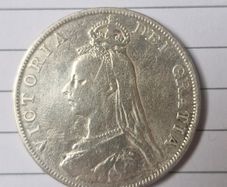 1887 Victoria Double Florin Jubilee Head silver