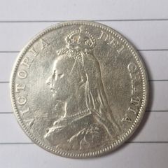 1887 Victoria Double Florin Jubilee Head silver
