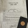 1984 Liberty 5 dollars Half Eagle Gold Coin 22k / CT Image 4