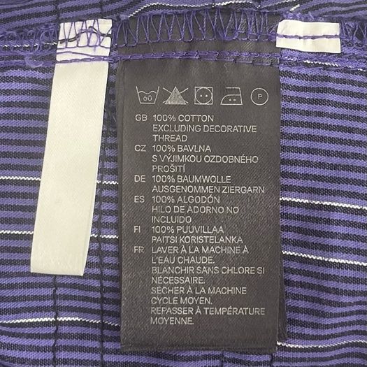 Girls Purple Striped Cotton Dress (12-13Y)