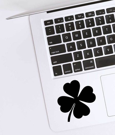 Four Leaf Clover Decal, Four Leaf Clover Sticker, Irish Decal, Four Leaf Shamrock, Lucky Sticker, Vinyl Decal, Phone, Car, Laptop