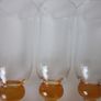 Set of 6 Vintage Amber Bubble Stem Champagne Glass Flutes 18.5cm Image 9