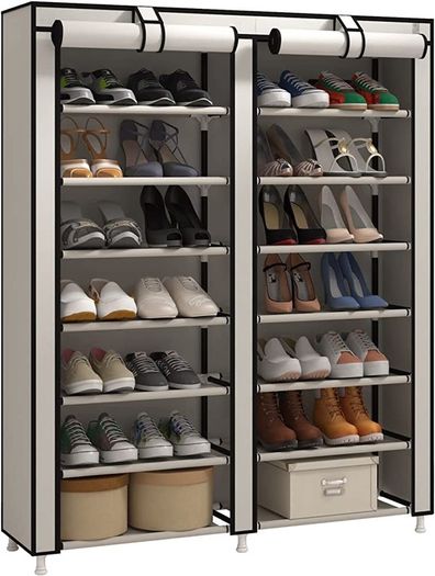 7 Tier Shoe Rack Storage Organiser with Big Capacity,Double Row Shoe Cabinet,Shelf,Closet with Nonwoven Fabric Cover MULTIPLE COLOURS AVAILABLE (FREE SHIPPING)