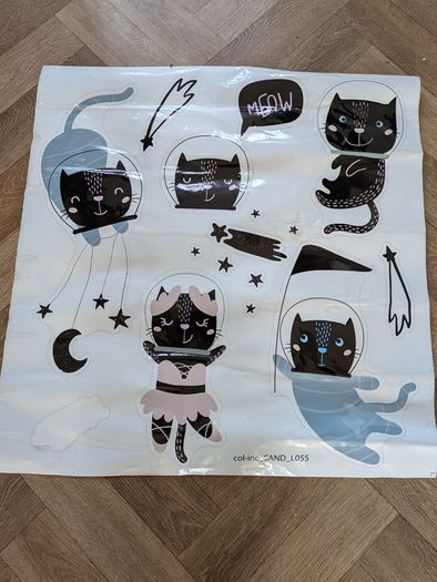 Kids Cats peel and stick wall art stickers