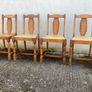 Antique Chairs x 4 - Art Deco Style Image 3