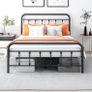 Double Bed Frame with Headboard and Storage Under Bed Image 4