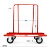 Panel trolley up to 800 kg for transporting drywall walls, wood and plasterboard with 4 wheels Image 2