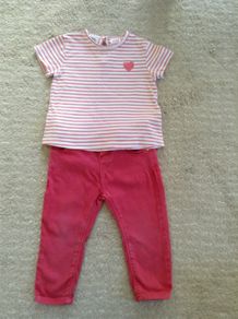 Short sleeve top & jeans - Zara (1-1.5yrs)