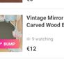 Vintage Mirror - Carved Wood Bird & Flower Image 5