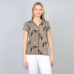 Kelly & Grace Feather Print Blouse