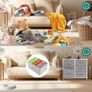Chest of Drawers,Fabric Storage Drawers wtih 5 Units Large Storage Space,Sturdy Steel Frame Chest of Drawers Bedroom for Living Room, Nursery Room, Hallway etc, Gray, 30 x 85 x 70 cm Image 7