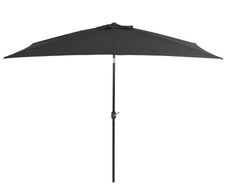 Outdoor Parasol with Metal Pole 300x200 cm Anthracite