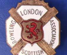 London Scottish Bowling Association membership enamel badge (1920s - 1930s)