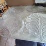 Vintage 4 DIFFERENT  Large  Clear Pressed Glass Serving Plate Image 8