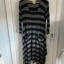 Ladies Masai black and grey striped dress Image 2