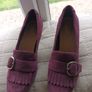 Clarks mulberry suede loafer with heel Image 3