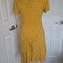 Boohoo Mustard Polka Dot Wrap Frill Tea Dress UK 10 Summer Boho Midi Image 3