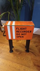 Coffee Table Black Box Flight Voice recorder from Boeing 757 aircraft