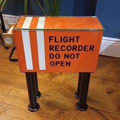 Coffee Table Black Box Flight Voice recorder from Boeing 757 aircraft