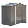 SUMMER SALE 7ft x 4ft Lockable Polypropylene Garden Storage Shed Storage w/ Air Vents Steel Grey (FREE POSTAGE) Image 2