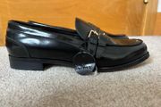 Office Fernando Double Strap Detail Loafers Black Leather UK 5