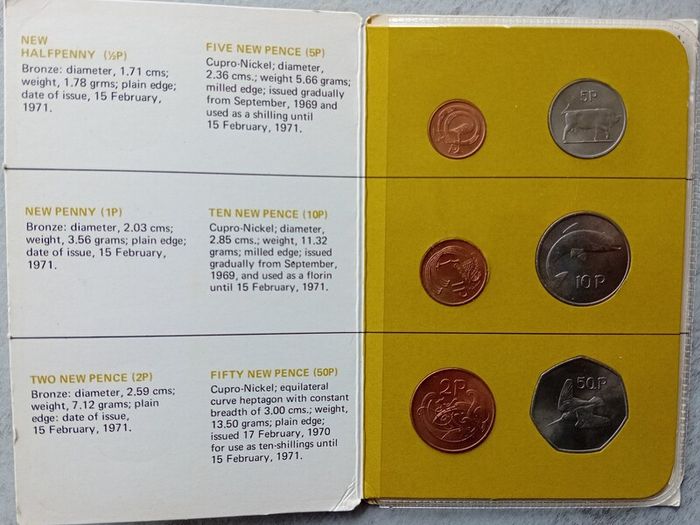 Ireland's Decimal Coins in lovely Booklet
