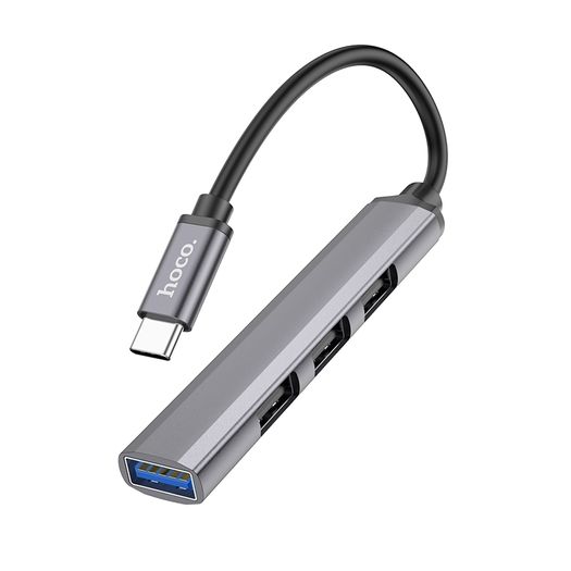 Hoco HB26 Aluminum Alloy 4 in 1 Type-C to USB3.0+ USB2.0 3 Adaptor Tarnish