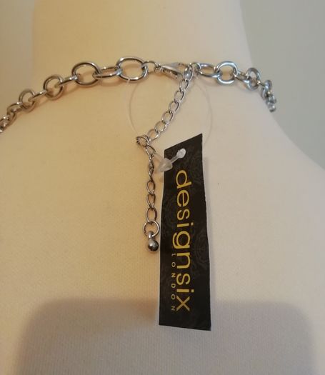 DesignSix London Grange Necklace New With Tags Turquoise Stones On Silver Tone Chain