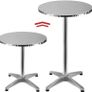 Round Bistro Table with Folding Tray, Adjustable Height Bar Table for Indoor, Outdoor AVAILABLE FOR COLLECTION Image 9
