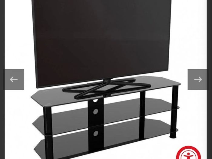 60inch Black Corner Glass TV Stand