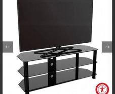 60inch Black Corner Glass TV Stand