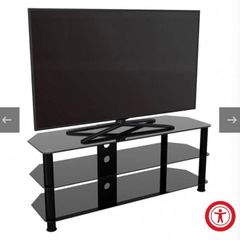 60inch Black Corner Glass TV Stand