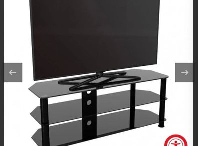 60inch Black Corner Glass TV Stand