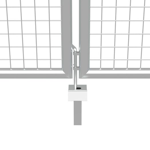 Garden Gate Galvanised Steel 415x175 cm Silver