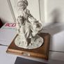 Belcari Capodimonte of Lady & Dogs statue Rare Bisque porcelain Italian Signed Image 6