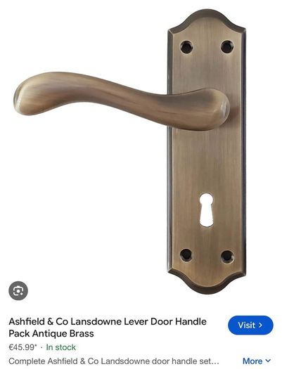 Brass Nickel Door Handles  (4 pairs)