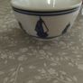 Vintage blue and white Porcelain bowl with Asian motifs Image 3