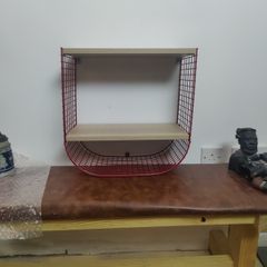 Svenshult wall shelf, red wire brand new