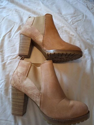 Cream Ankle Boots